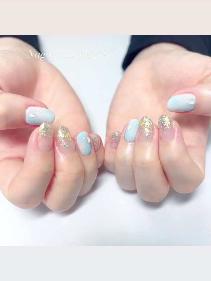 〜梅雨ニュアンスネイル〜